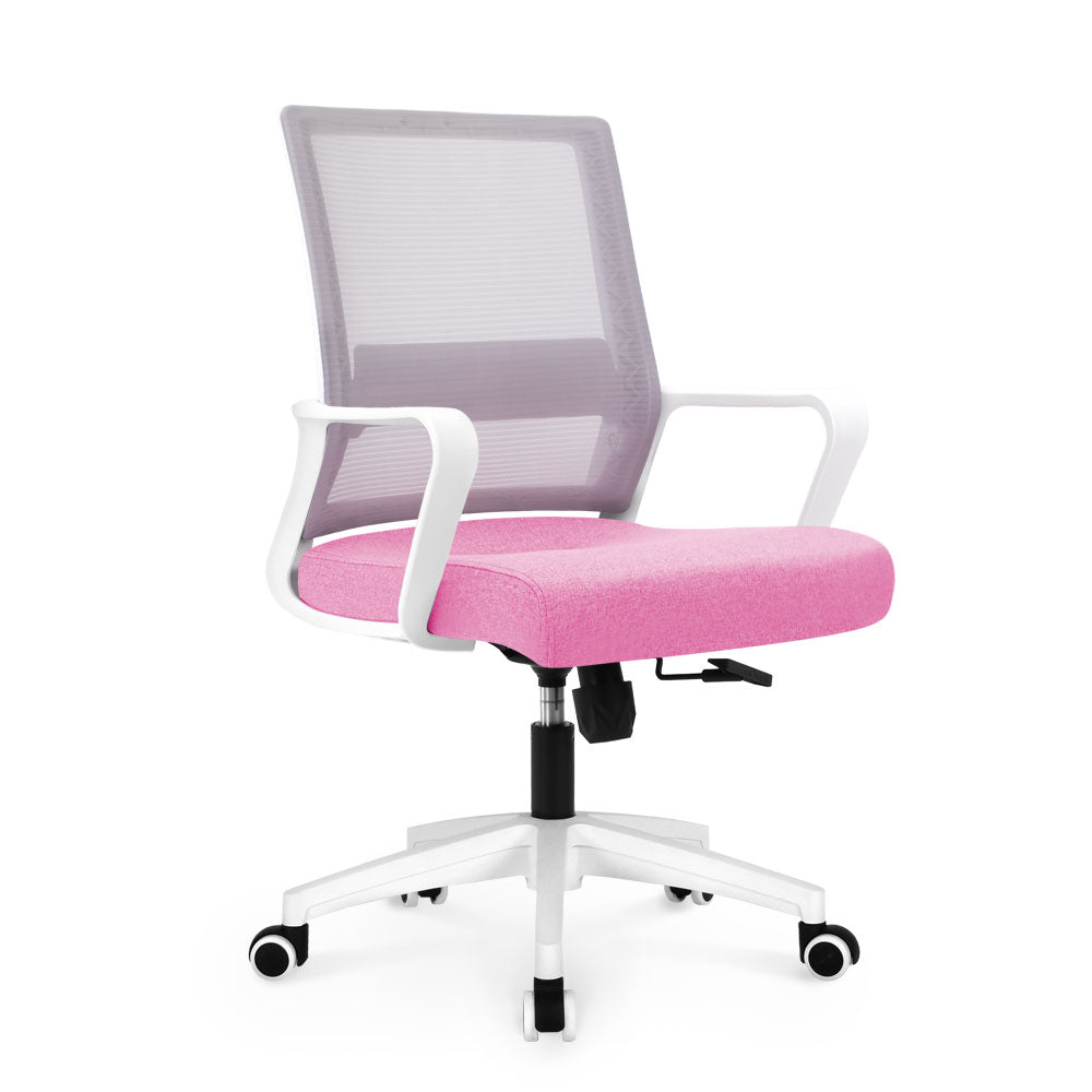 801 white frame mesh office chair