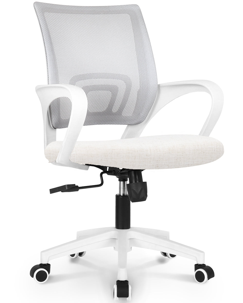 CPS white frame mesh office chair