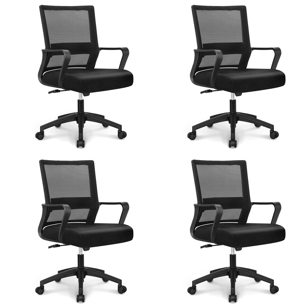 801 black frame mesh office chair
