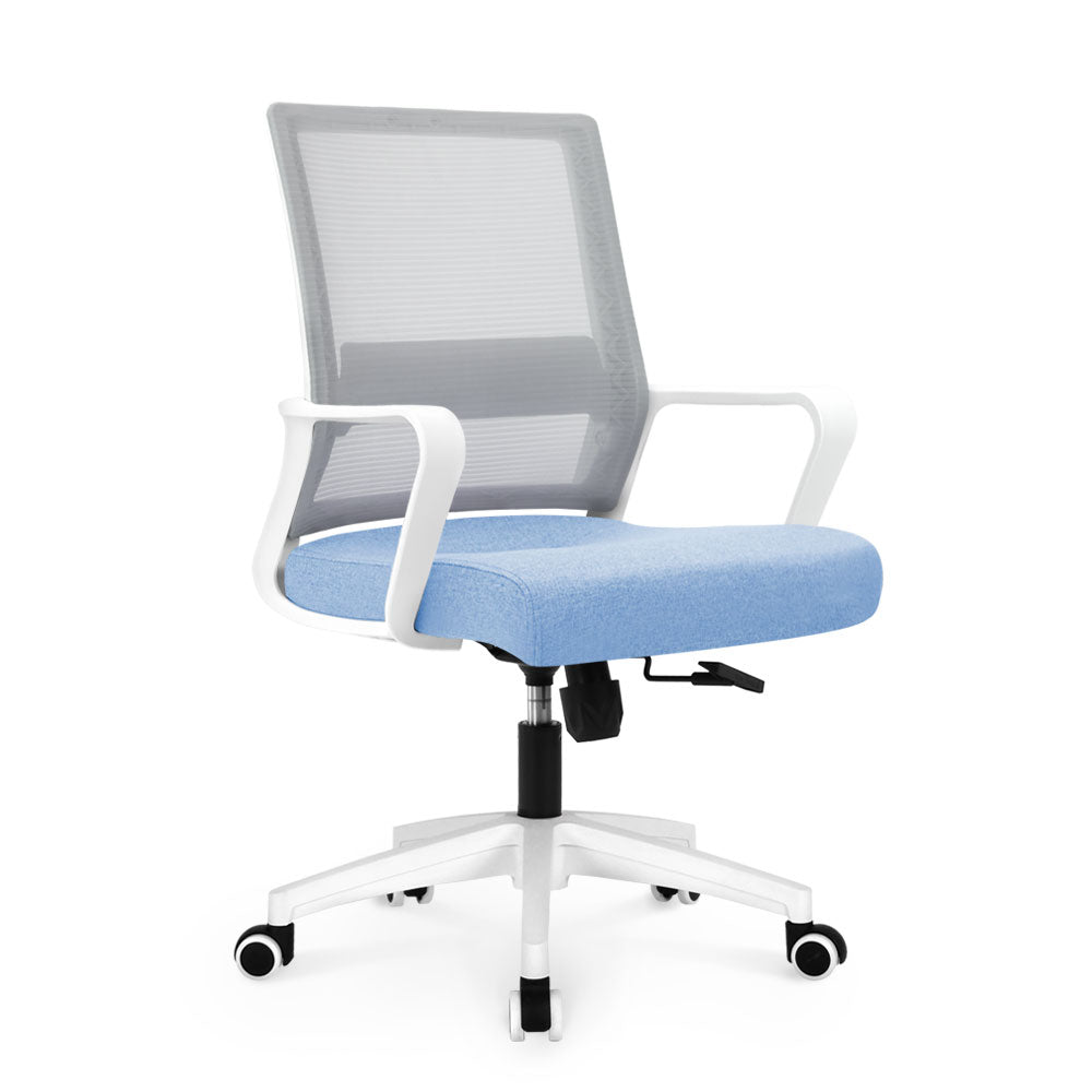 801 white frame mesh office chair
