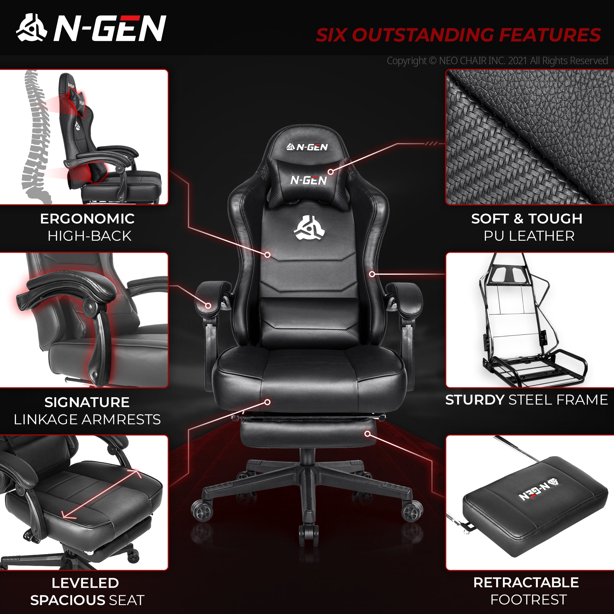 N-GEN Citus Black (N1-CTS-BK) Neo Chair Gaming Chair 159.98 Neo Chair