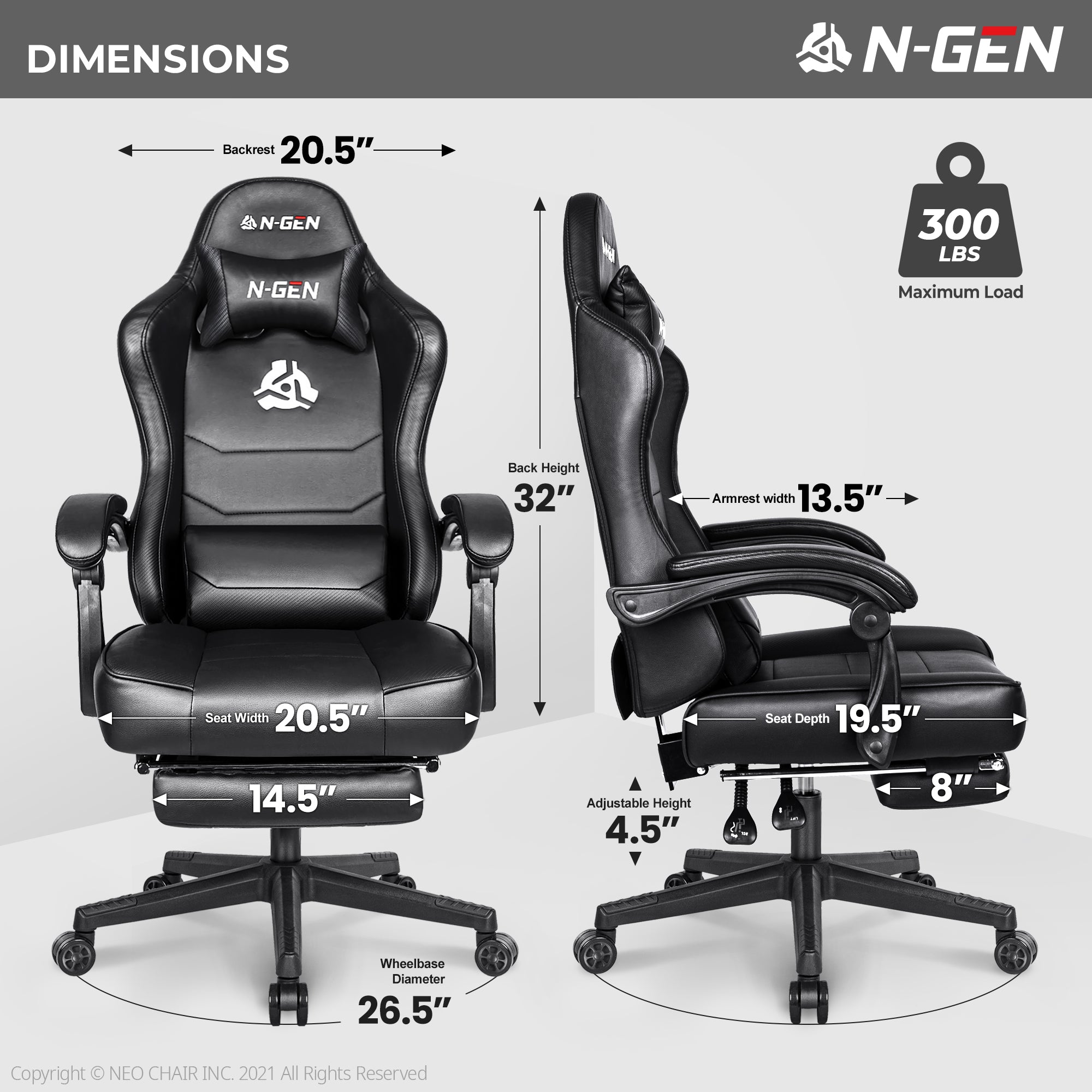 N-GEN Citus Black (N1-CTS-BK) Neo Chair Gaming Chair 159.98 Neo Chair