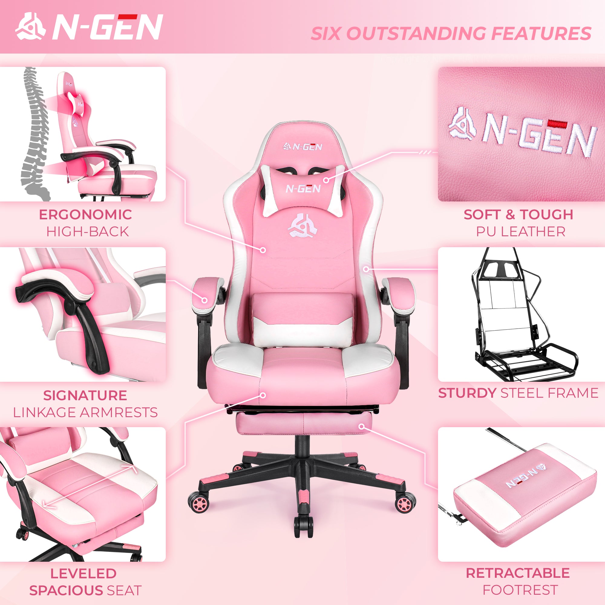 N-GEN Citus Pink (N1-CTS-PK) Neo Chair Gaming Chair 169.98 Neo Chair