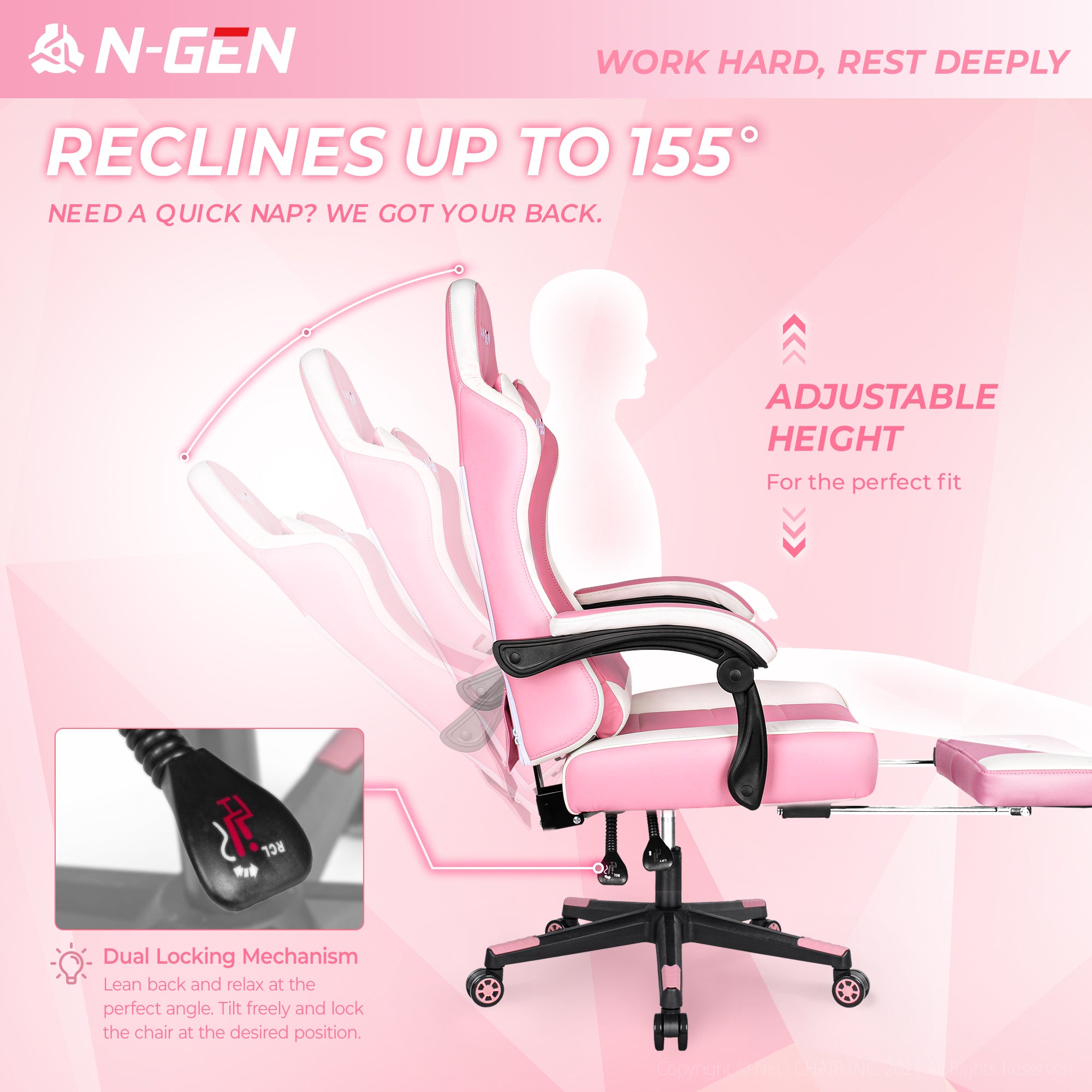 N-GEN Citus Pink (N1-CTS-PK) Neo Chair Gaming Chair 169.98 Neo Chair
