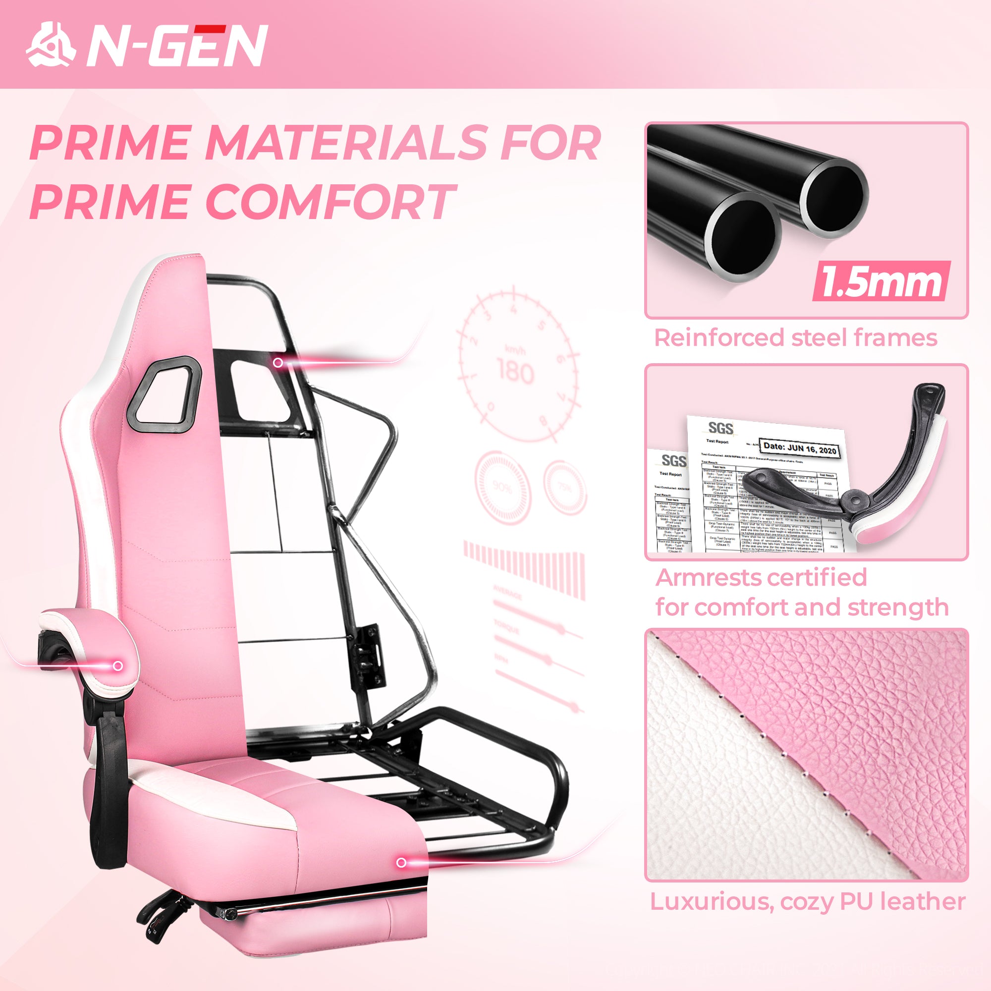 N-GEN Citus Pink (N1-CTS-PK) Neo Chair Gaming Chair 169.98 Neo Chair