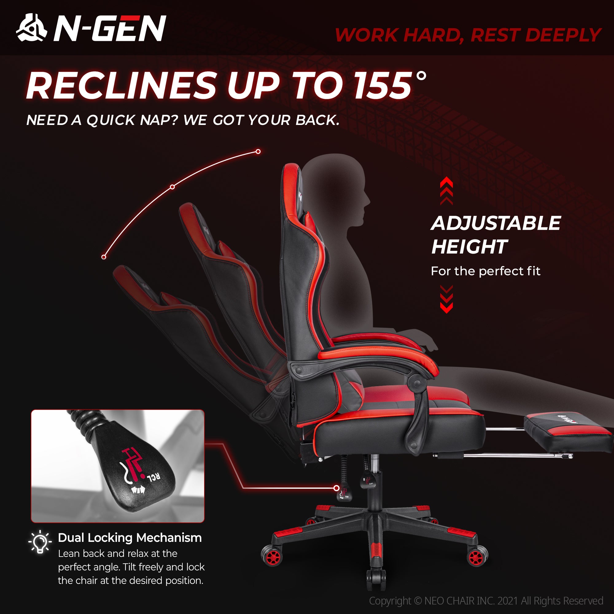 N-GEN Citus Red (N1-CTS-RD) Neo Chair Gaming Chair 169.98 Neo Chair