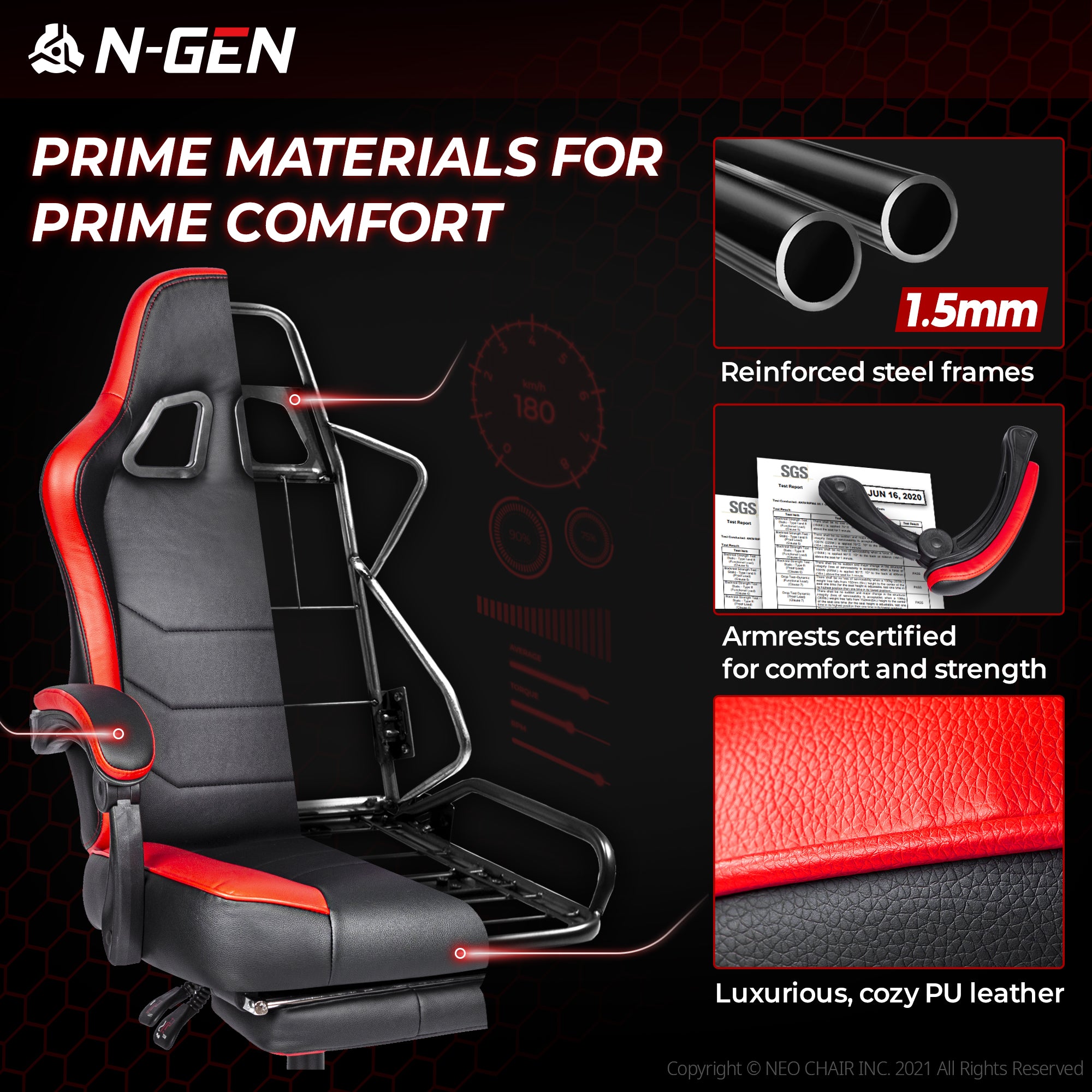 N-GEN Citus Red (N1-CTS-RD) Neo Chair Gaming Chair 169.98 Neo Chair