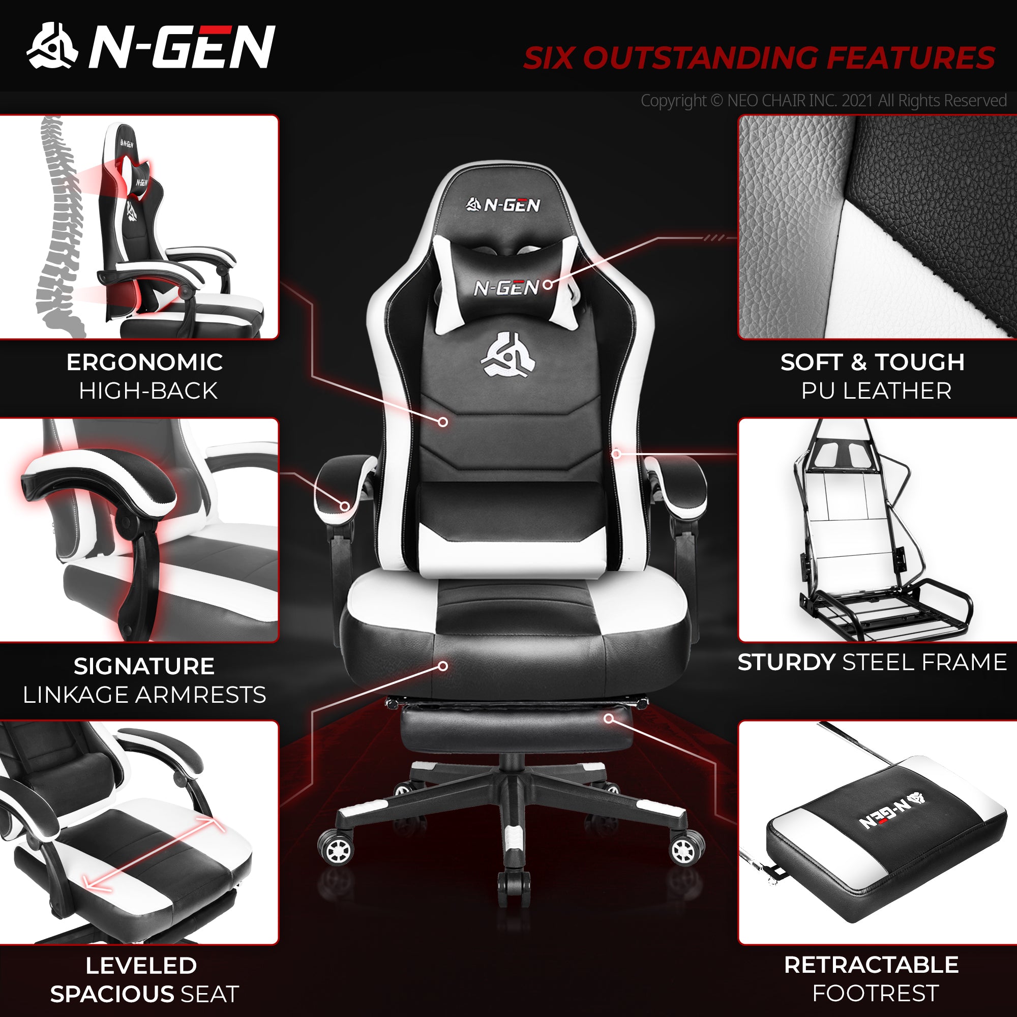 N-GEN Citus White (N1-CTS-WH) Neo Chair Gaming Chair 159.98 Neo Chair