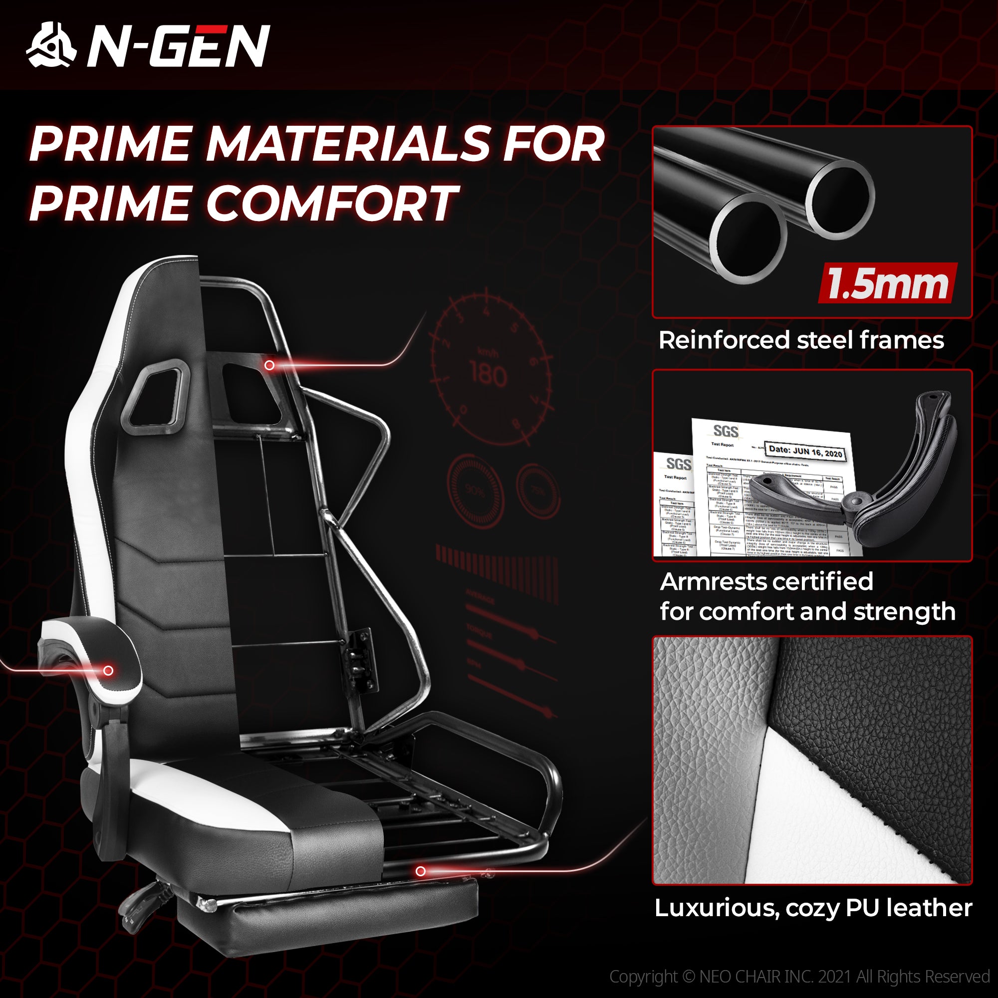 N-GEN Citus White (N1-CTS-WH) Neo Chair Gaming Chair 159.98 Neo Chair