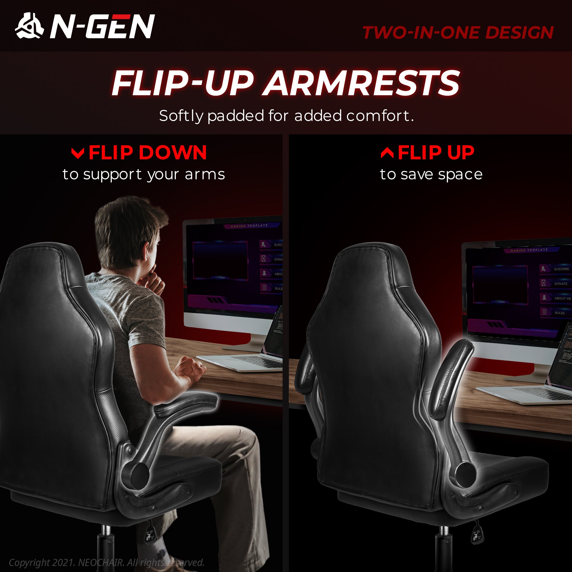 N-GEN Levis Black (N1-LVS-BK) Neo Chair Gaming Chair 119.98 Neo Chair