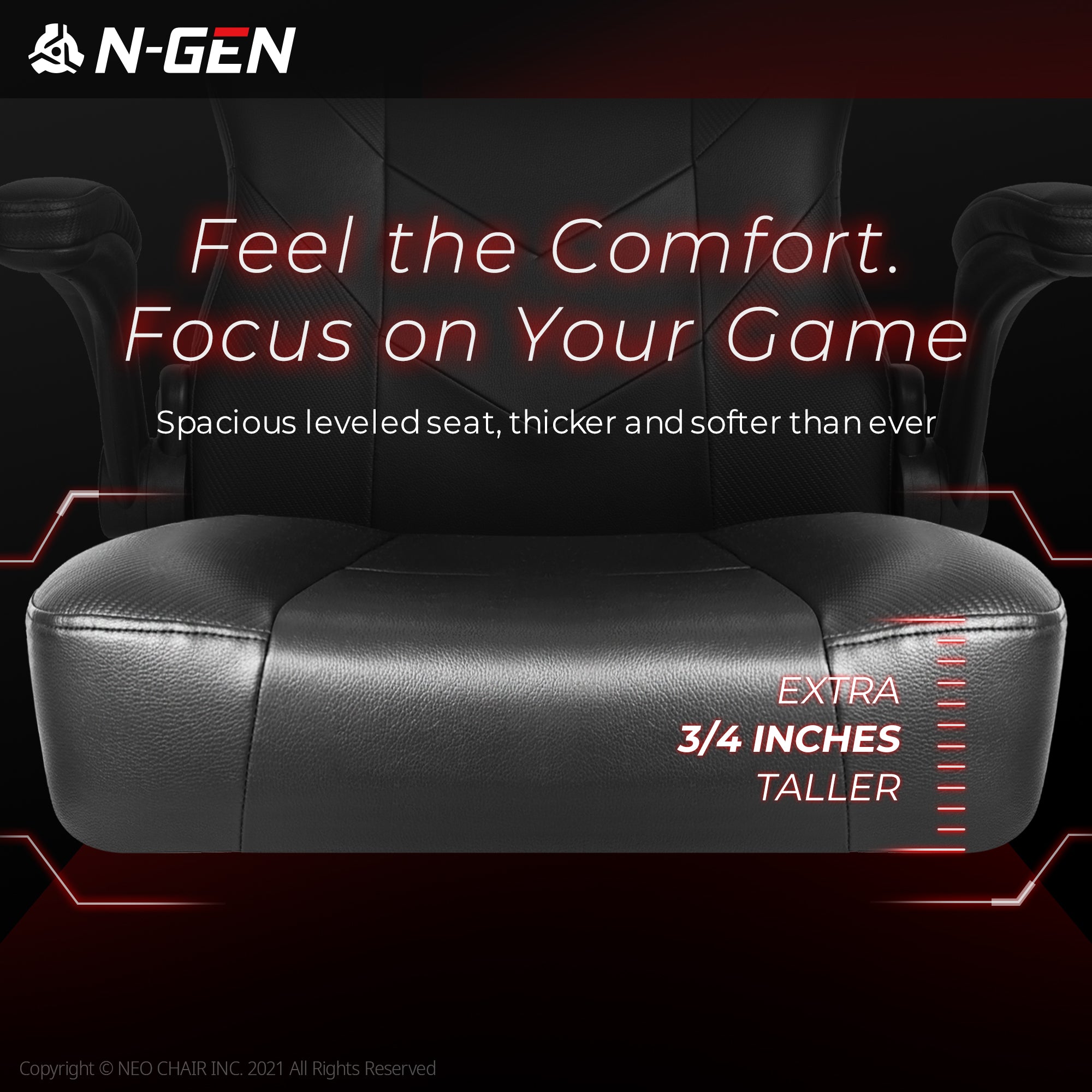 N-GEN Levis Black (N1-LVS-BK) Neo Chair Gaming Chair 119.98 Neo Chair
