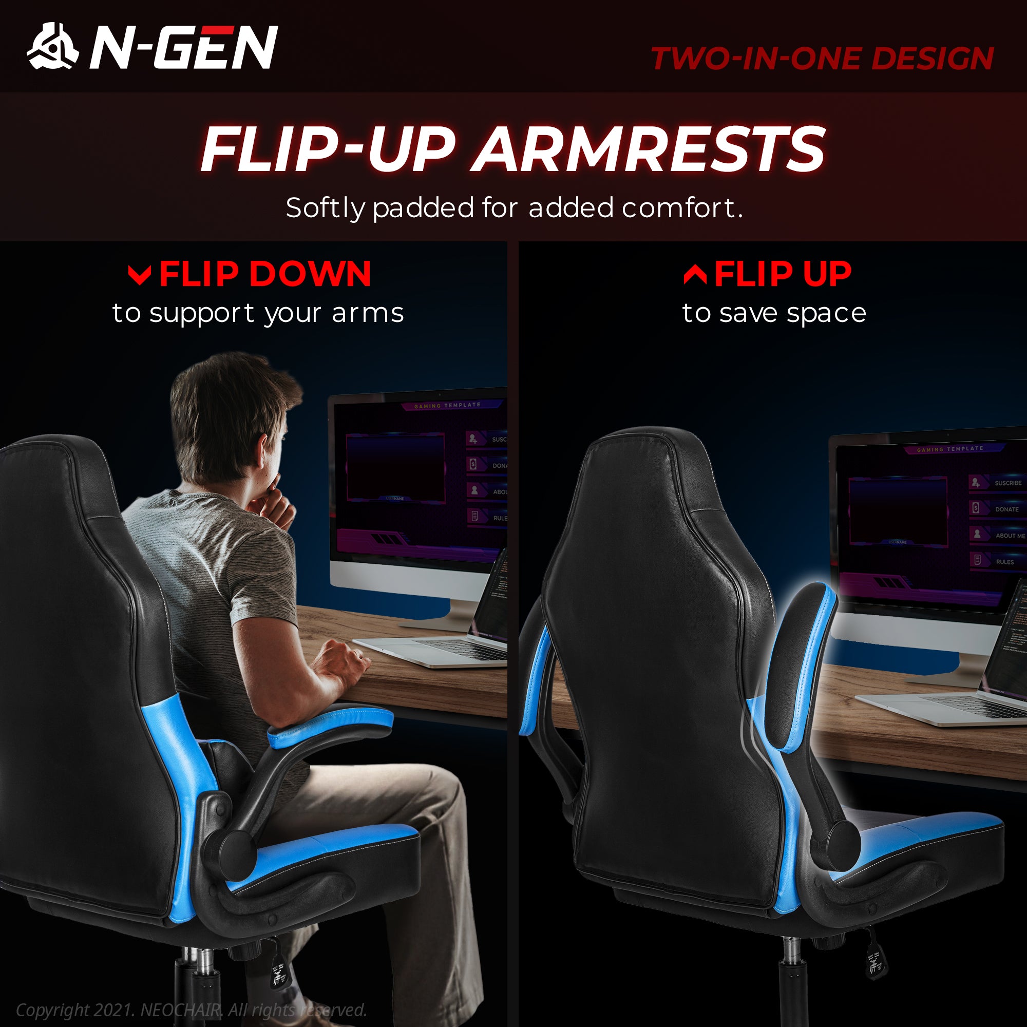 N-GEN Levis Blue (N1-LVS-BL) Neo Chair Gaming Chair 129.98 Neo Chair
