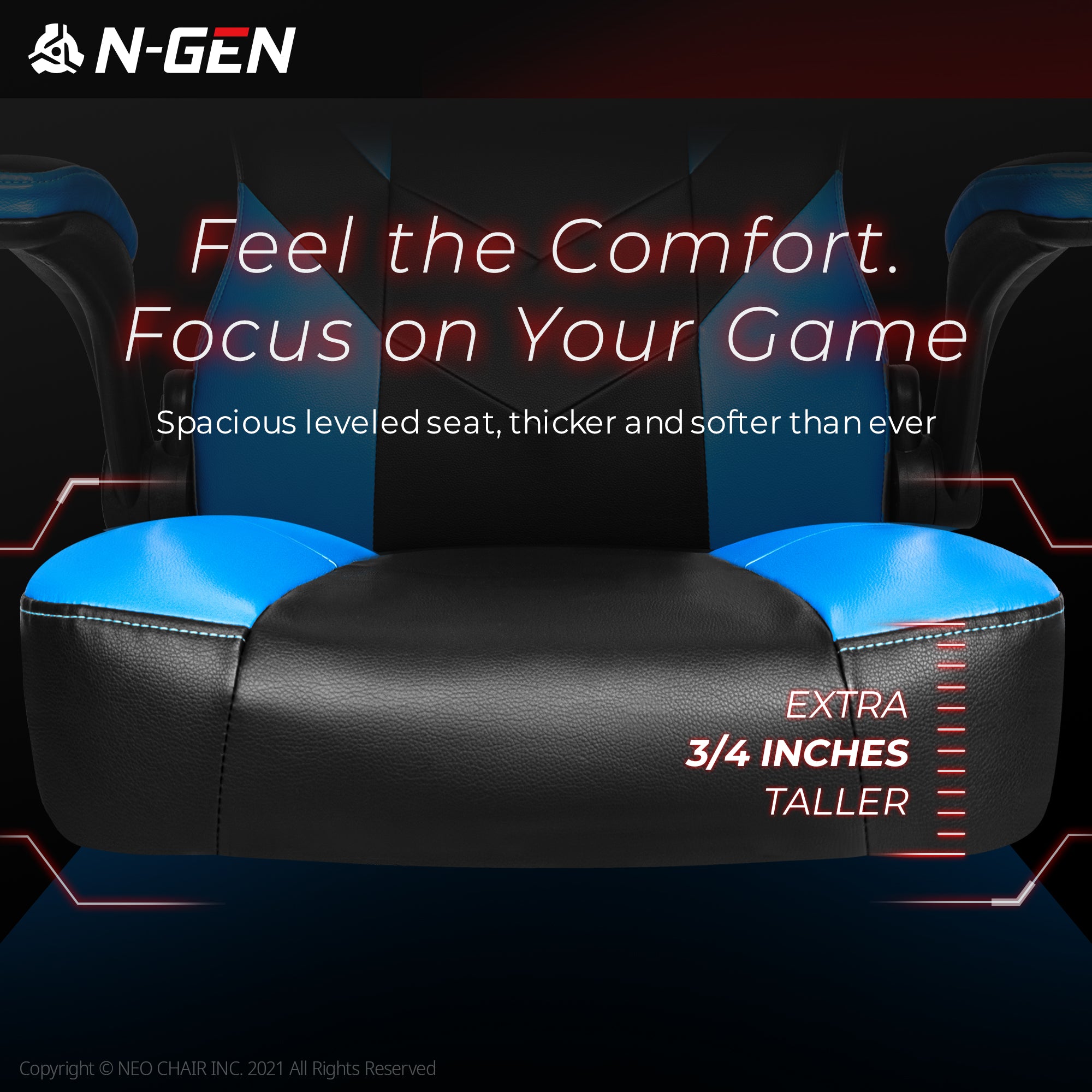 N-GEN Levis Blue (N1-LVS-BL) Neo Chair Gaming Chair 129.98 Neo Chair