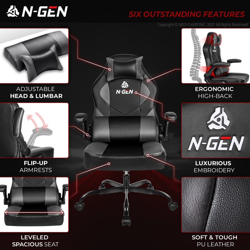N-GEN Levis Gray (N1-LVS-GY) Neo Chair Gaming Chair 129.98 Neo Chair