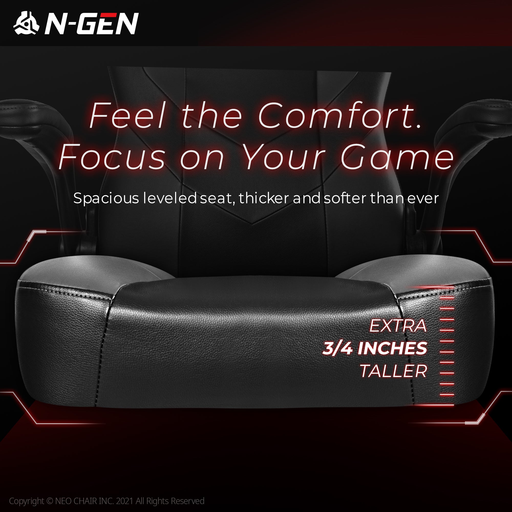 N-GEN Levis Gray (N1-LVS-GY) Neo Chair Gaming Chair 129.98 Neo Chair
