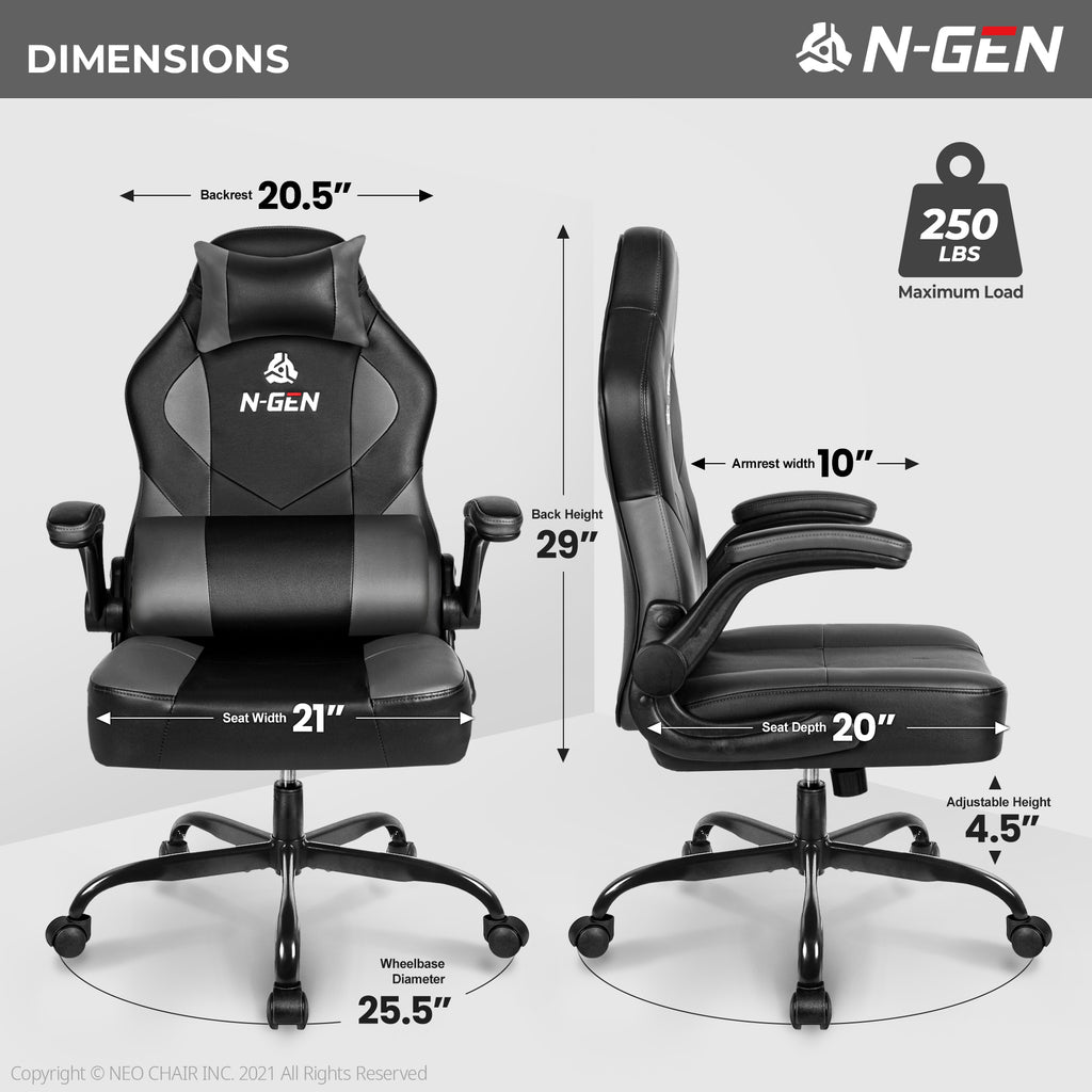 N-GEN Levis Gray (N1-LVS-GY) Neo Chair Gaming Chair 129.98 Neo Chair