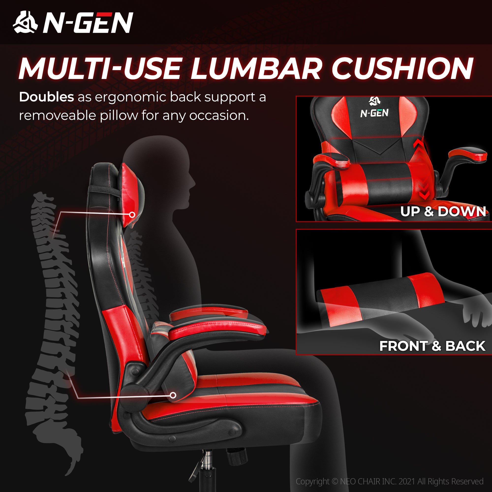 N-GEN Levis Red (N1-LVS-RD) Neo Chair Gaming Chair 129.98 Neo Chair