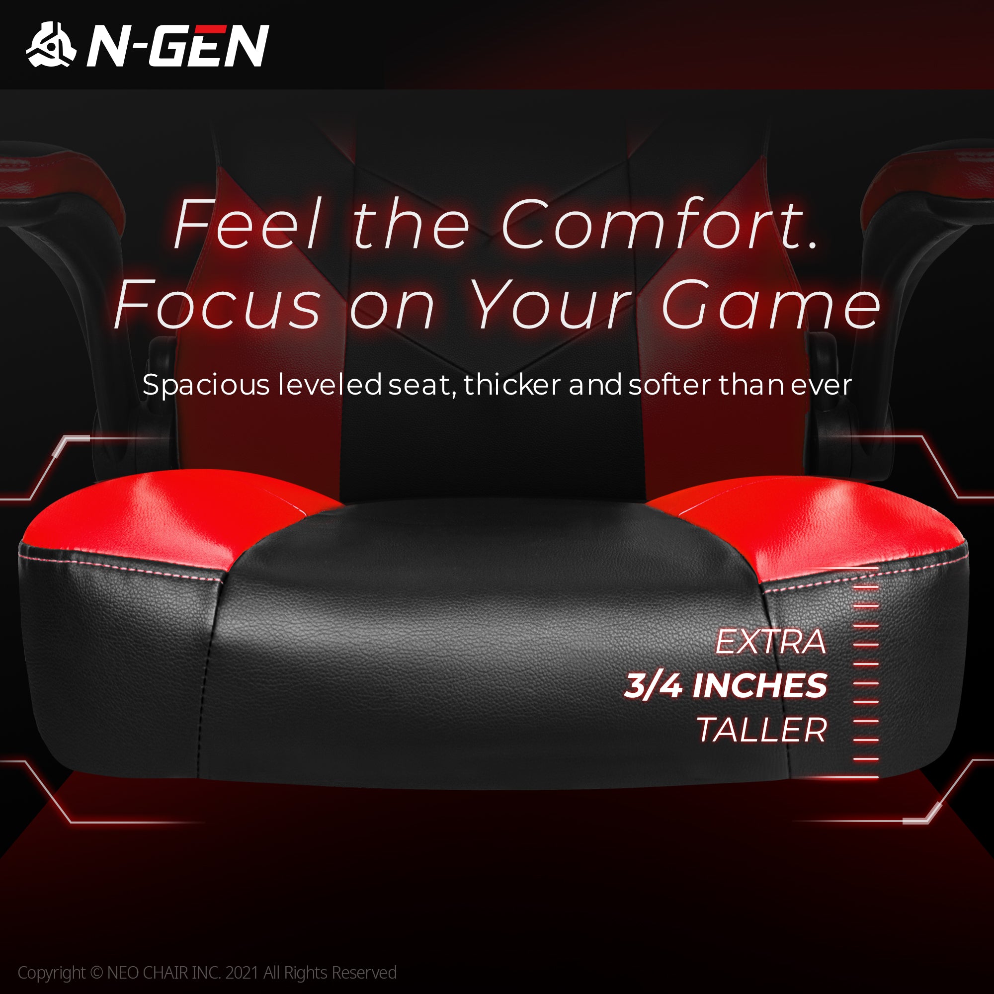 N-GEN Levis Red (N1-LVS-RD) Neo Chair Gaming Chair 129.98 Neo Chair