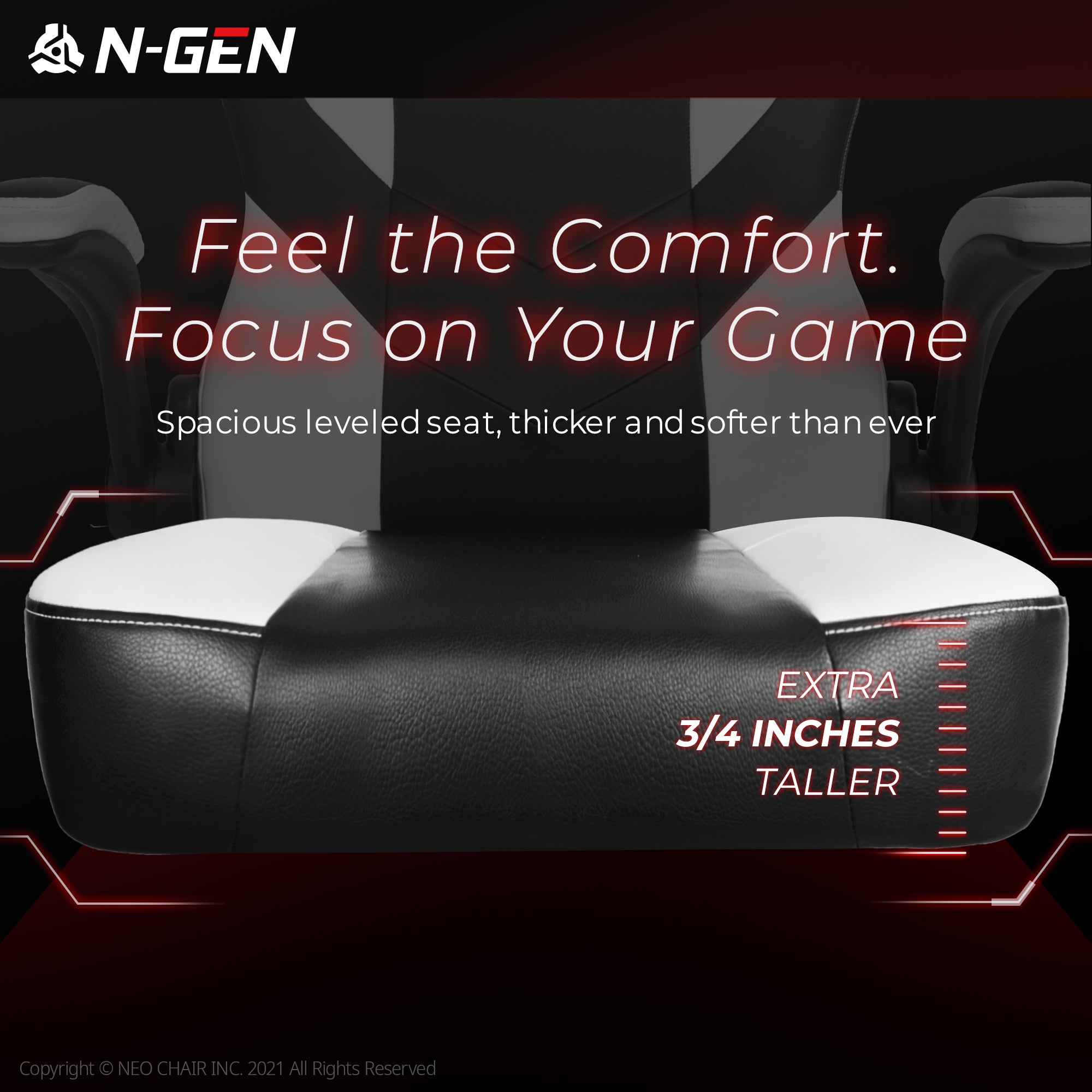 N-GEN Levis White (N1-LVS-WH) Neo Chair Gaming Chair 129.98 Neo Chair