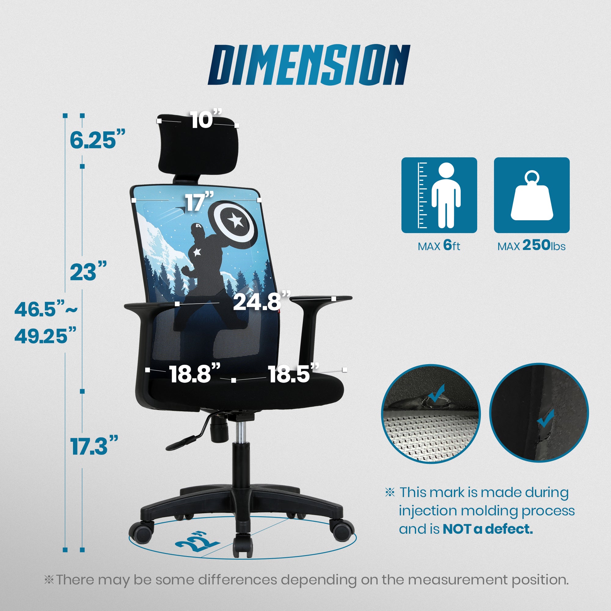 MK10 Captain America Edition [Headrest Ver.] (MV-M10H-CA) Neo Chair Office Chair 99.98 Neo Chair