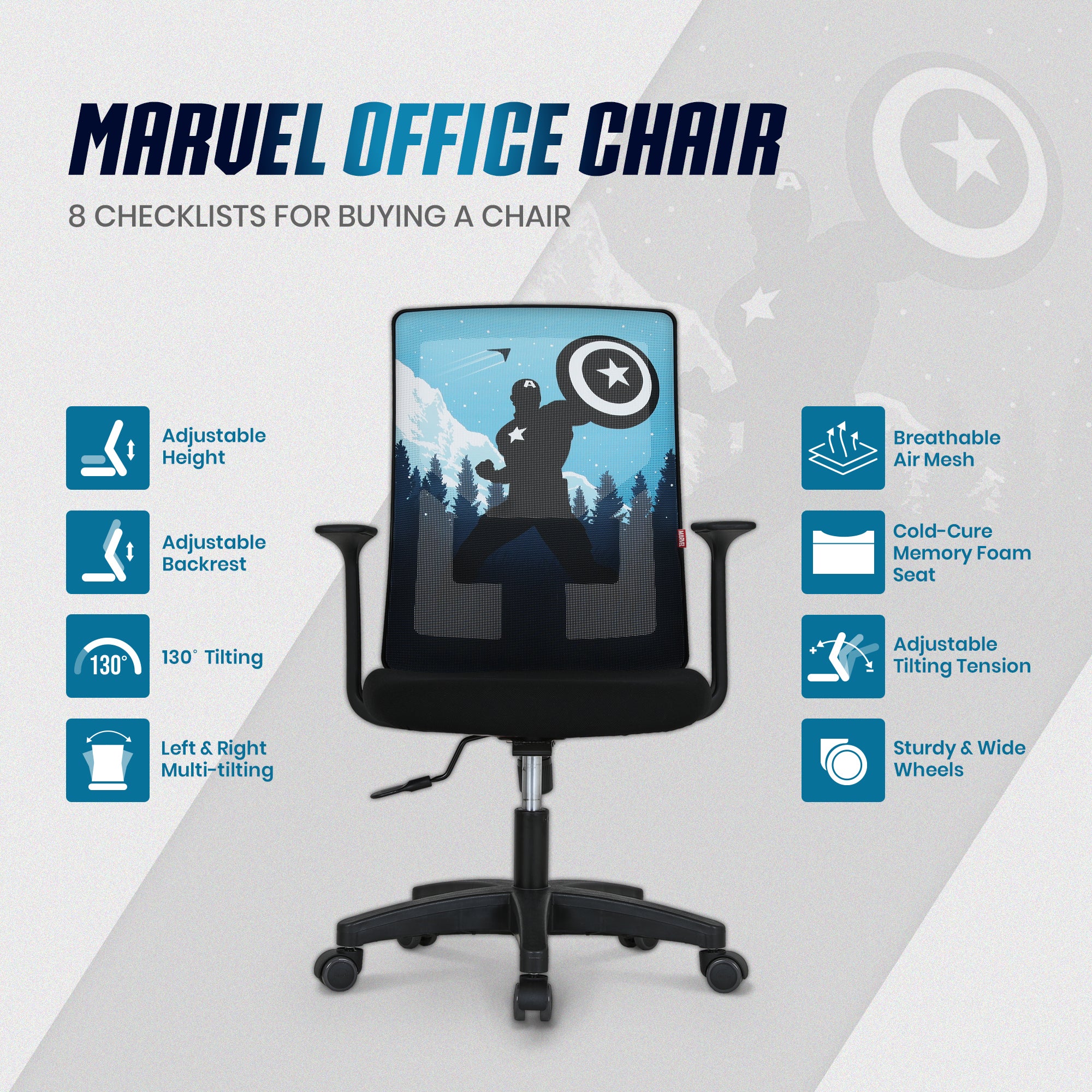 MK10 Captain America Edition (MS-M10-CA) Neo Chair Office Chair 89.98 Neo Chair