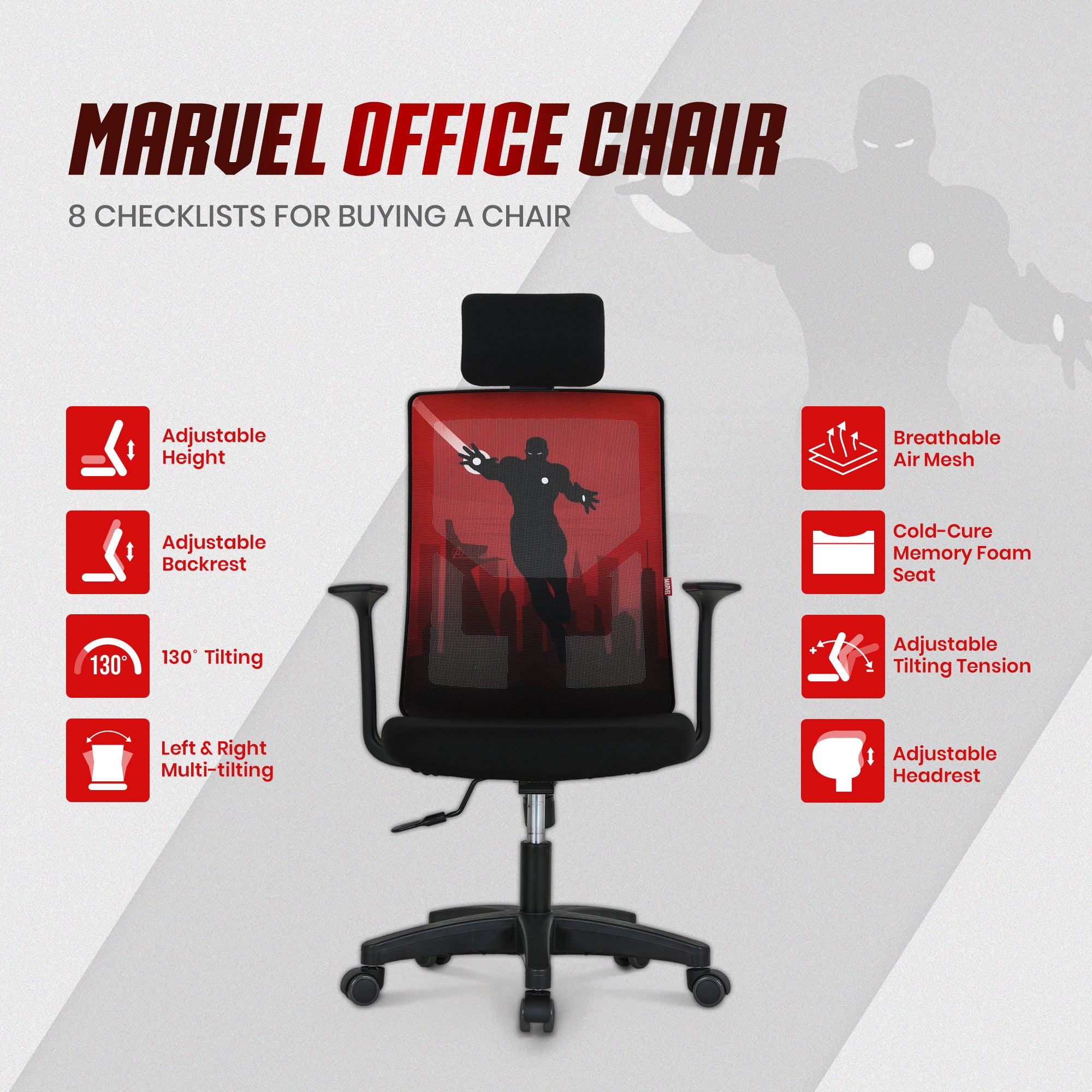 MK10 Iron Man Edition [Headrest Ver.] (MV-M10H-IM) Neo Chair Office Chair 99.98 Neo Chair