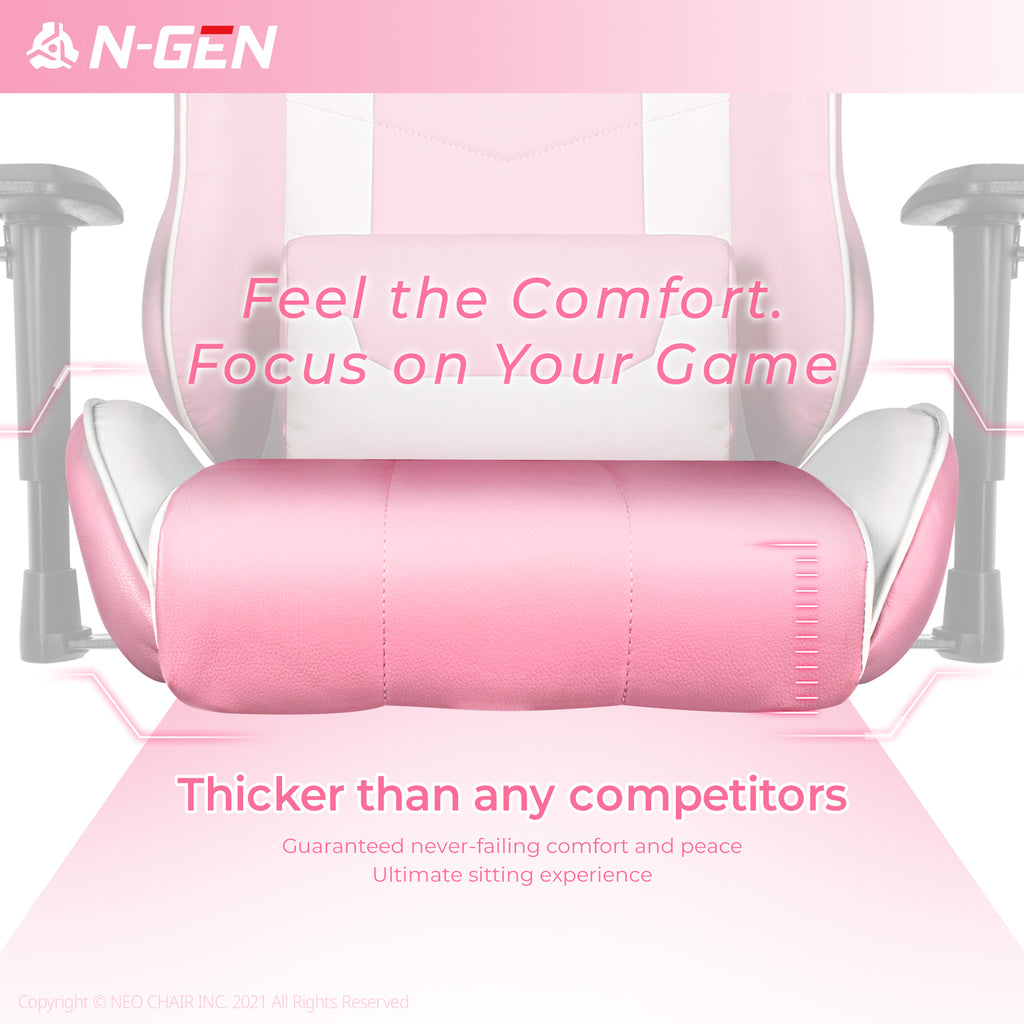 N-GEN Velox Pink [Footrest Ver.] (N1-VLX-PK-R) Neo Chair Gaming Chair 169.98 Neo Chair