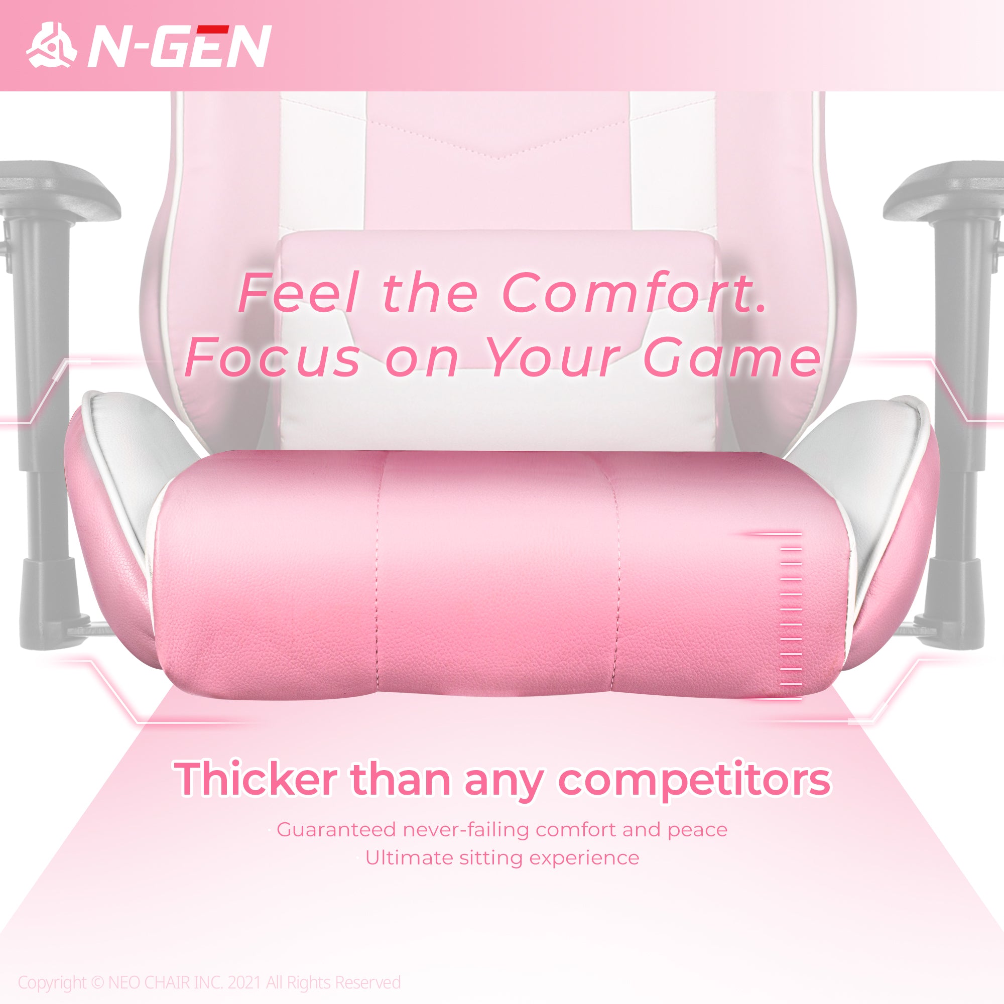 N-GEN Velox Pink [Footrest Ver.] (N1-VLX-PK-R) Neo Chair Gaming Chair 169.98 Neo Chair