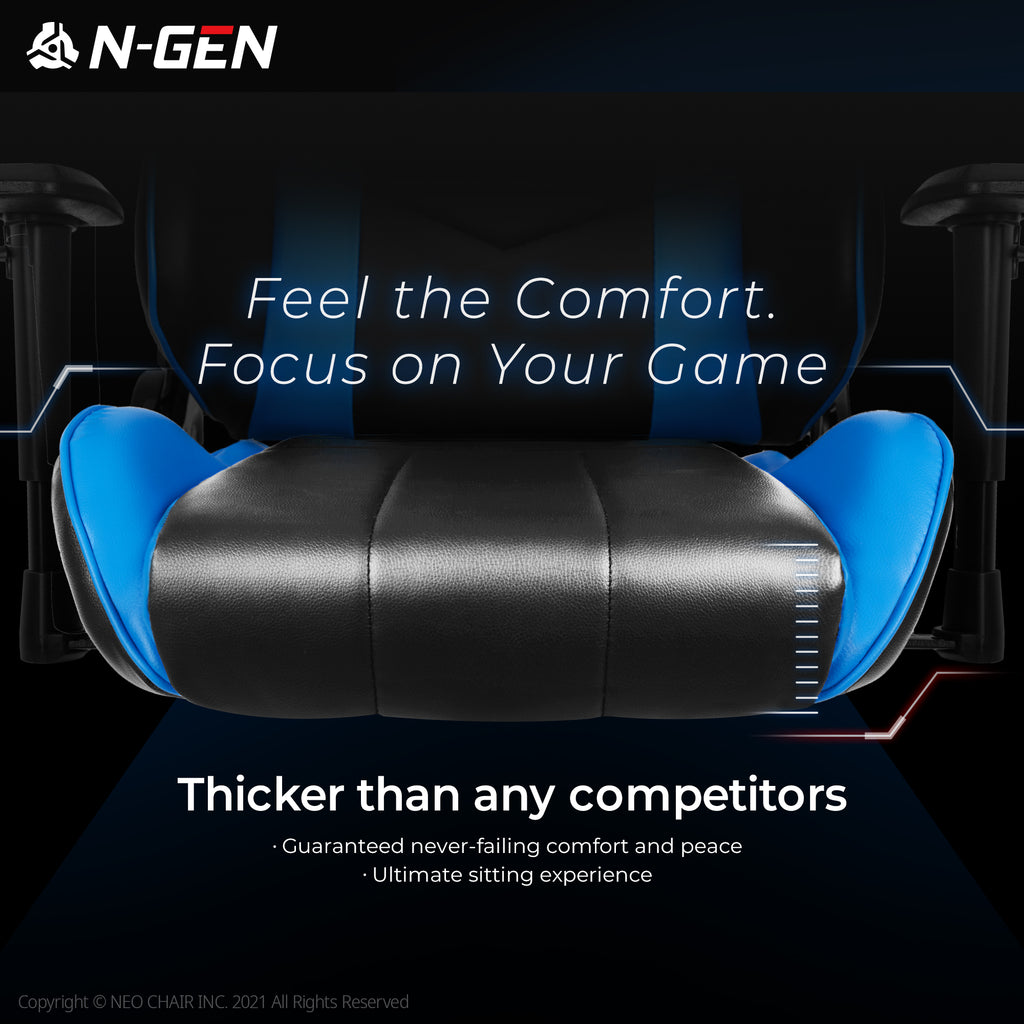 N-GEN Velox Blue[Footrest Ver.] (N1-VLX-BL-R) Neo Chair Gaming Chair 169.98 Neo Chair