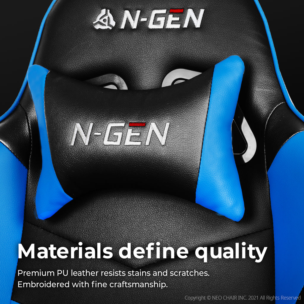 N-GEN Velox Blue[Footrest Ver.] (N1-VLX-BL-R) Neo Chair Gaming Chair 169.98 Neo Chair