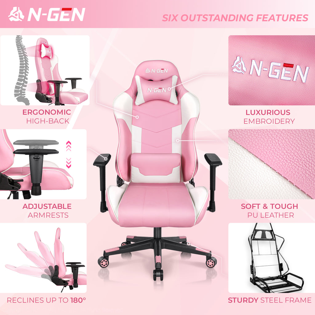 N-GEN Velox Pink (N1-VLX-PK) Neo Chair Gaming Chair 149.98 Neo Chair