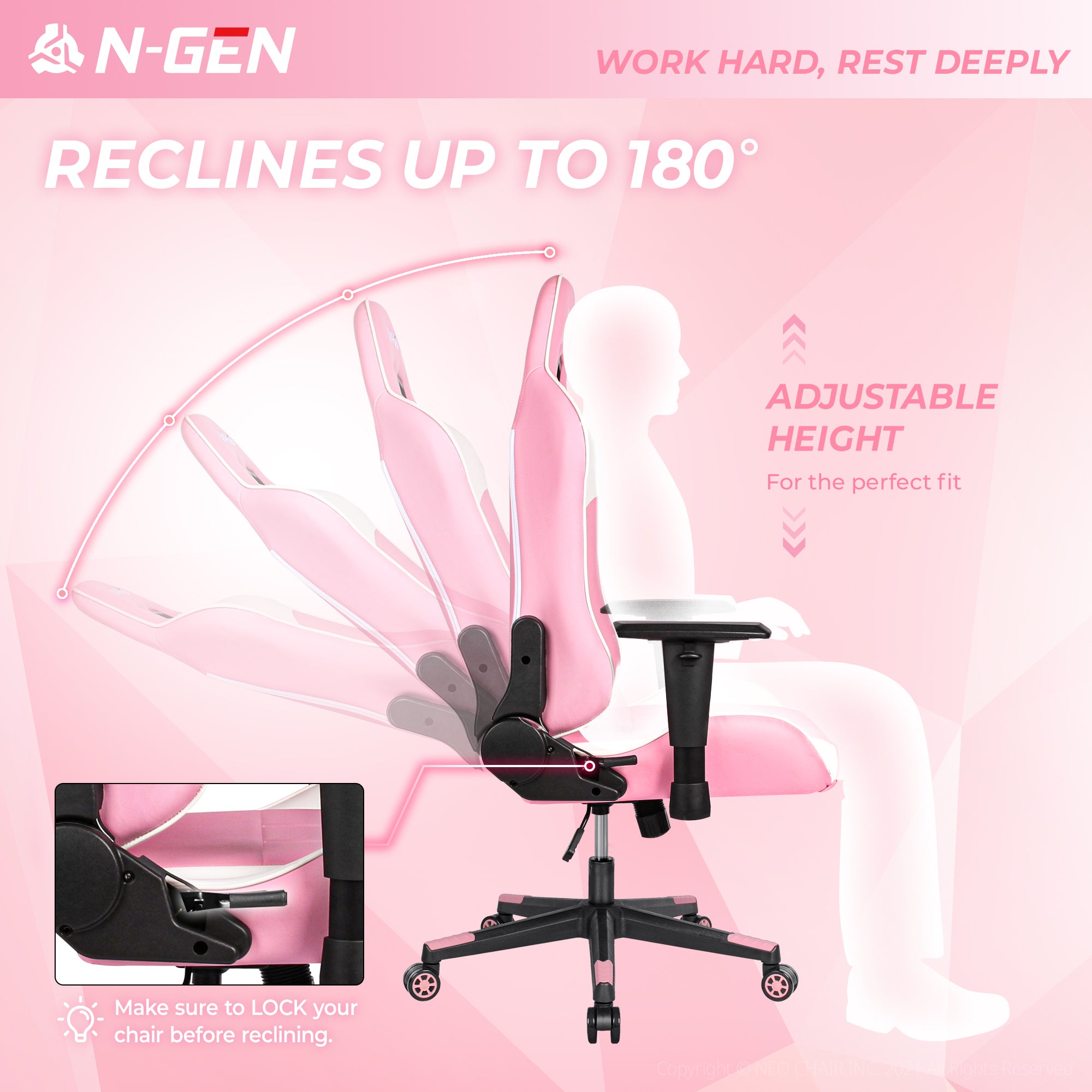 N-GEN Velox Pink (N1-VLX-PK) Neo Chair Gaming Chair 149.98 Neo Chair