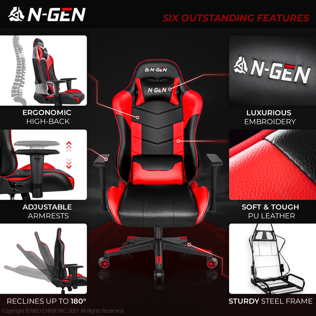 N-GEN Velox Red (N1-VLX-RD) Neo Chair Gaming Chair 149.98 Neo Chair