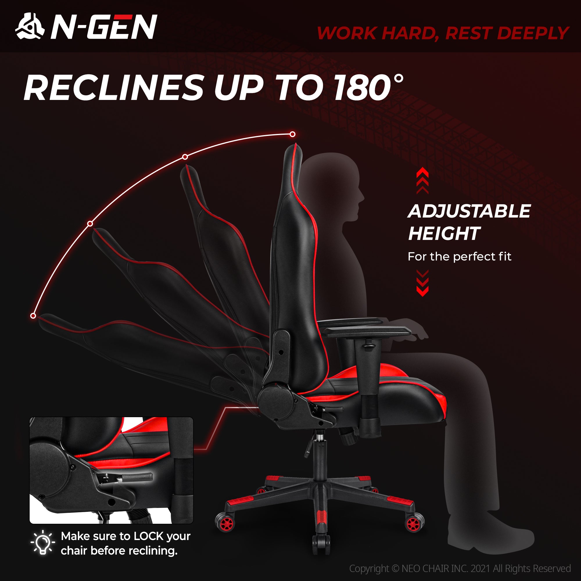 N-GEN Velox Red (N1-VLX-RD) Neo Chair Gaming Chair 149.98 Neo Chair
