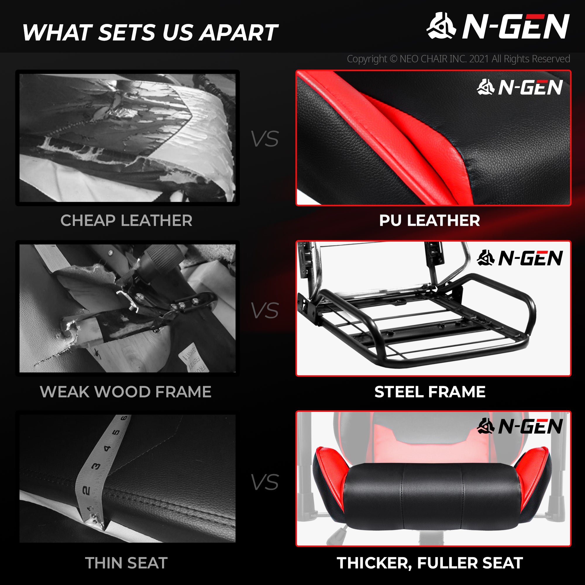 N-GEN Velox Red (N1-VLX-RD) Neo Chair Gaming Chair 149.98 Neo Chair