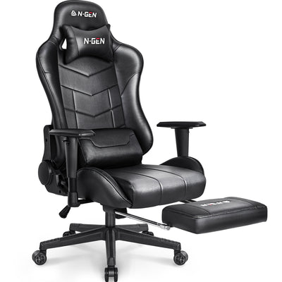 N-GEN Velox Black [Footrest Ver.] (N1-VLX-BK-R) Neo Chair Gaming Chair 159.98 Neo Chair