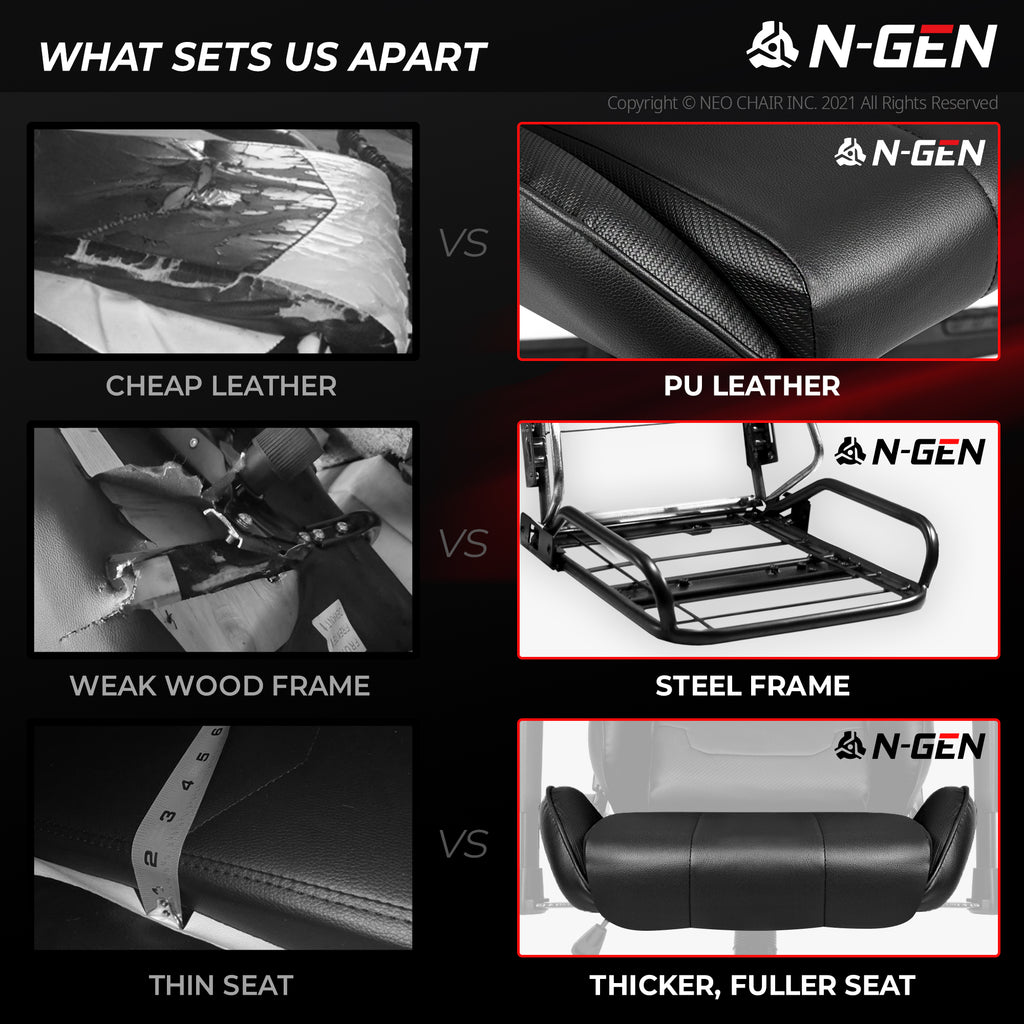 N-GEN Velox Black [Footrest Ver.] (N1-VLX-BK-R) Neo Chair Gaming Chair 159.98 Neo Chair