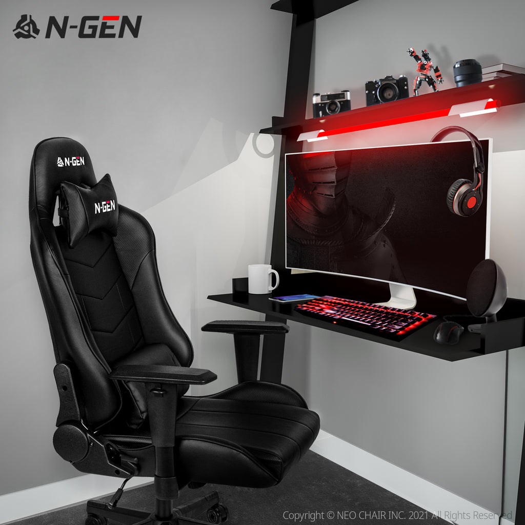 N-GEN Velox Black [Footrest Ver.] (N1-VLX-BK-R) Neo Chair Gaming Chair 159.98 Neo Chair