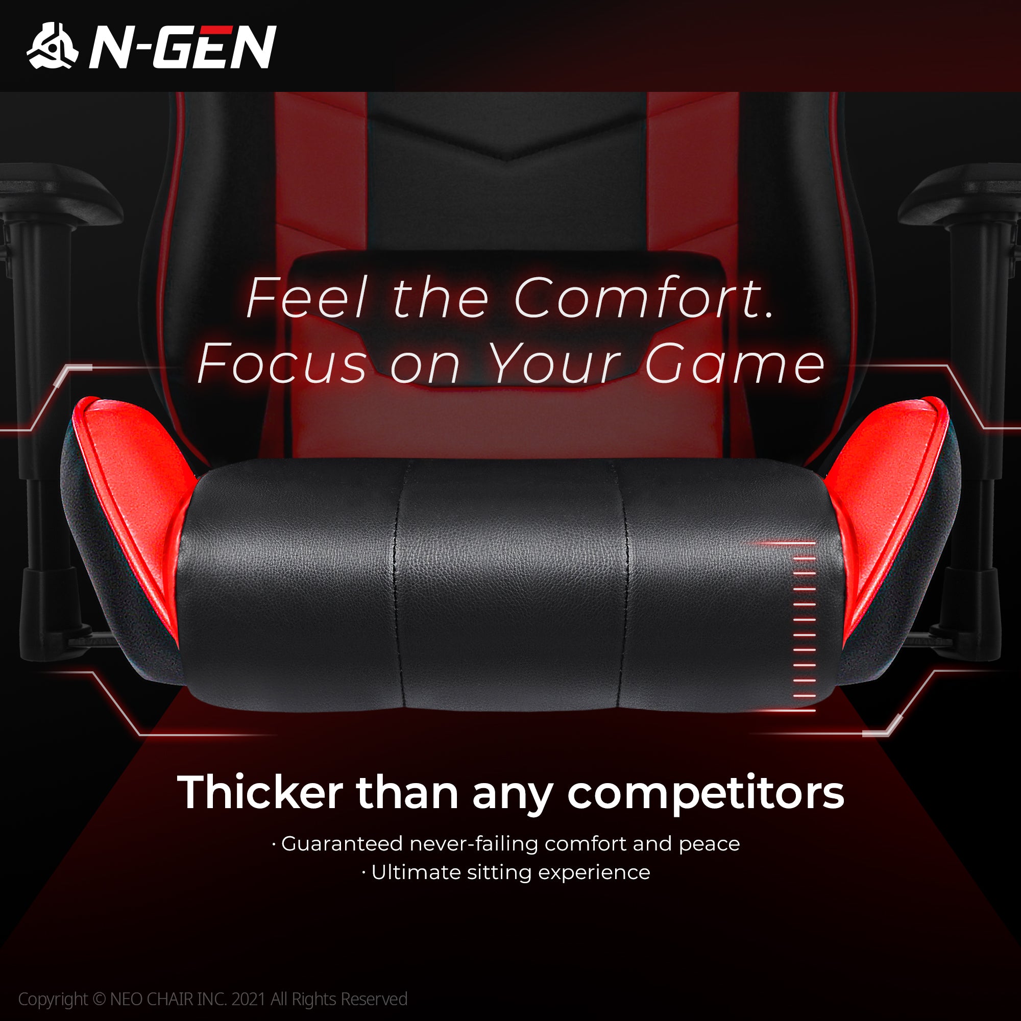N-GEN Velox Red [Footrest Ver.] (N1-VLX-RD-R) Neo Chair Gaming Chair 169.98 Neo Chair