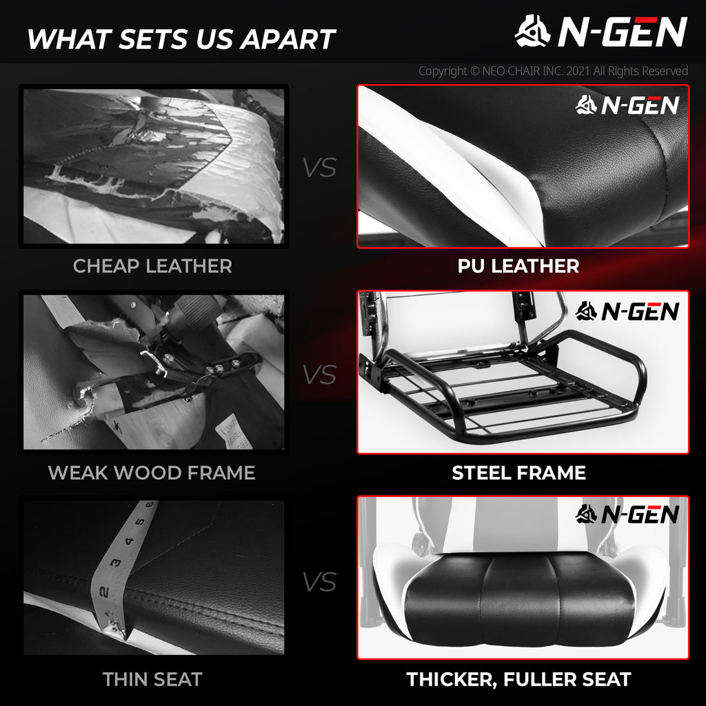 N-GEN Velox White [Footrest Ver.] (N1-VLX-WH-R) Neo Chair Gaming Chair 169.98 Neo Chair