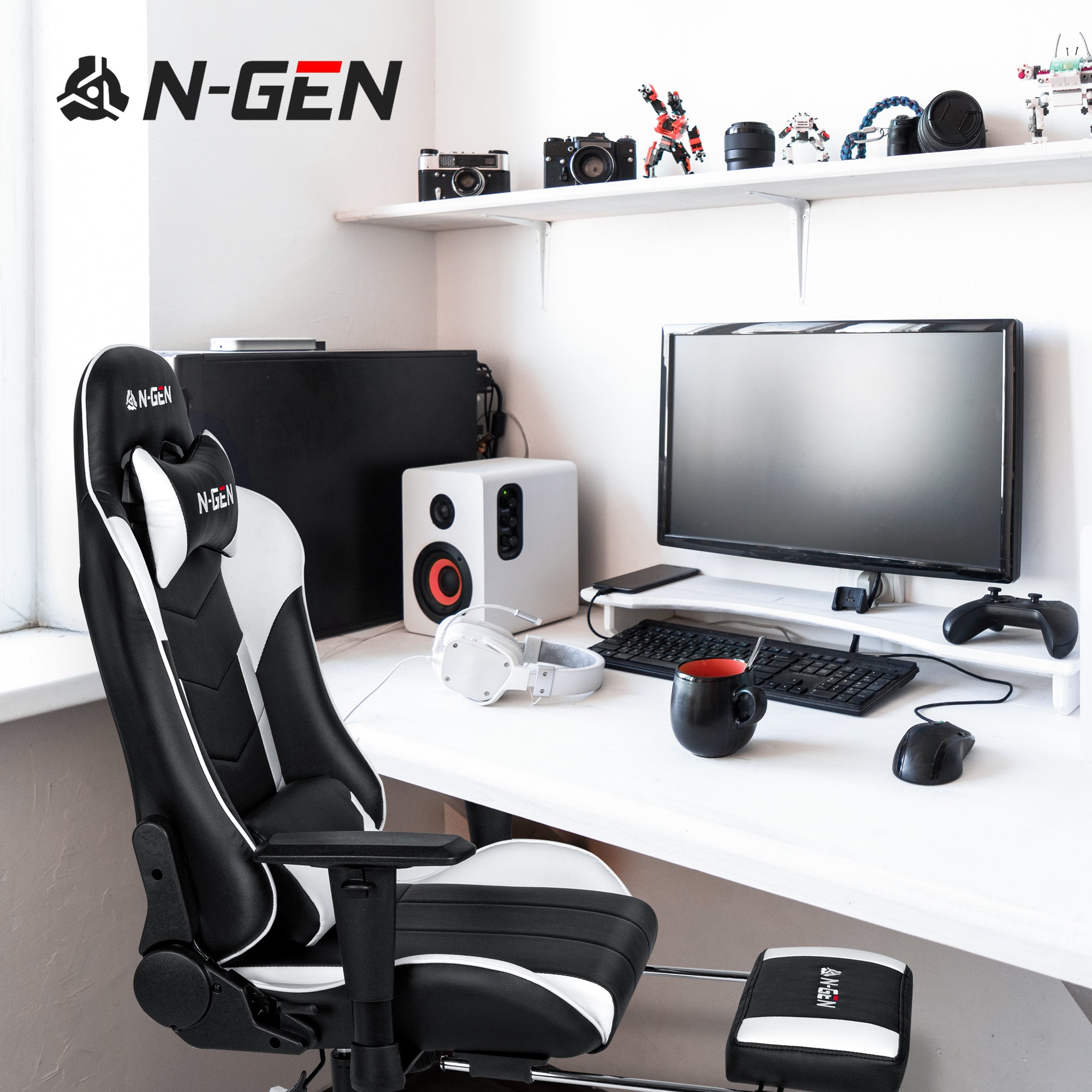 N-GEN Velox White [Footrest Ver.] (N1-VLX-WH-R) Neo Chair Gaming Chair 169.98 Neo Chair