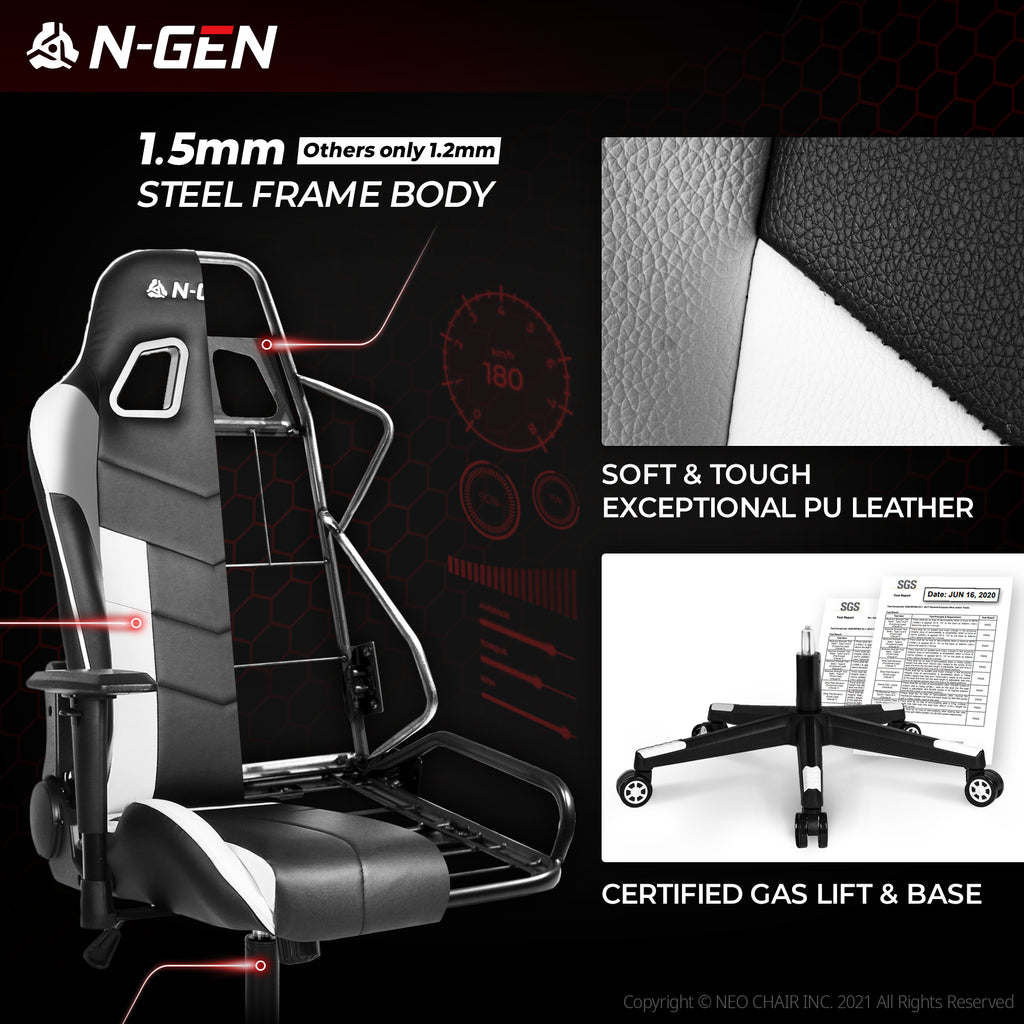 N-GEN Velox White (N1-VLX-WH) Neo Chair Gaming Chair 149.98 Neo Chair